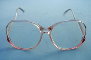 NEW FUNKY RETRO READING GLASSES CLEAR PINK FRAMES + 3.0