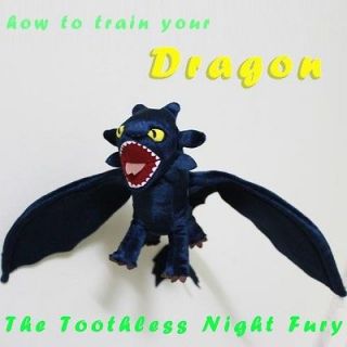 How to Train Your Dragon Toothless Night Fury Stuffed Plush Toy Doll 