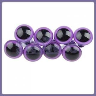 8pc 10MM Purple PLASTIC SAFETY EYES for Plush Bear Toys