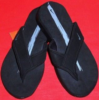 NEW Boys Youths NIKE CELSO Black/Gray Thongs Flip Flop Casual 