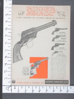   22 Rim Fire caliber BEARCAT Single Action Revolver magazine Ad w4165