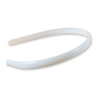 25 White Plastic Headbands 10mm (3/8) Craft Bulk Head Hair Band 