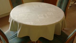 MADE TO MEASURE Tablecloth round Cream extra large