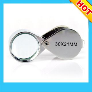 Newly listed 30X21mm Jeweler Magnifying Loupe Pocket Magnifier Glass