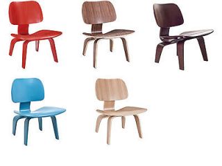 Molded Plywood Eames Style Lounge Chair Walnut,Wenge,Light Blue 