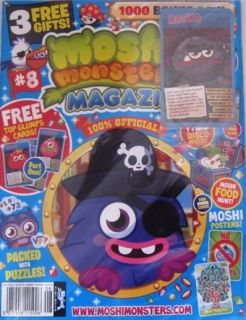   Moshi Monsters Magazine Issue 8 Free Moshi Monster Top Glumps Cards