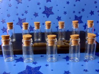   Glass Vials bottles CORK pendant POISON potion STEAMPUNK gothic