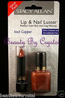   Allen Lip & Nail Luster  ICED COPPER Lipstick & Polish VALUE PACK