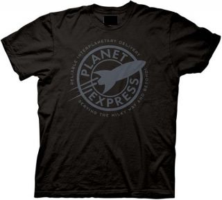 PLANET EXPRESS FUTURAMA Black T Shirt All Sizes Av. (Read Description 