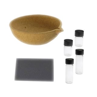 Gold Testing Kit  Melting Pot, Testing Stone, 4 Vials