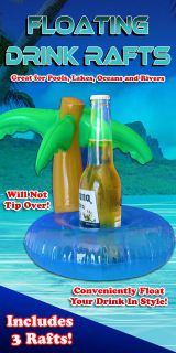   Palm Tree Beverage Floater (3 Pack) For swimming pools and spas