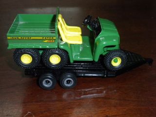JOHN DEERE GATOR DUMP BOX WITH FLAT BED TRAILER EXCELLENT CONDITION