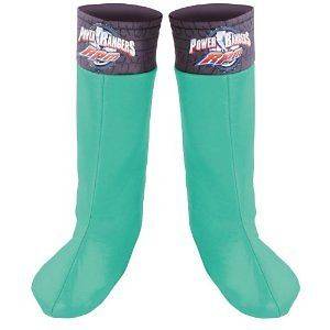 Childs Fun Green Power Ranger Boot Covers Halloween Costume Outfit 