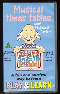 MUSICAL TIMES TABLES   PRE SCHOOL / KS 1   VHS PAL (UK) VIDEO