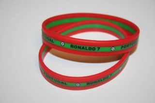 PORTUGAL RONALDO 2 COLOR LAYERED SILICONE BRACELETS