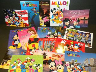   Walt Disney World Characters Orlando Florida Postcards Trip Souvenir
