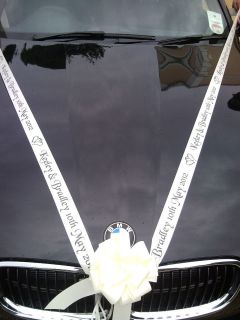 Personalised Wedding Car Ribbon Kit 6Meter & 3 Bows