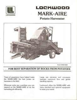   Equipment Brochure   Lockwood   Mark Aire   Potato Harvester (FB672