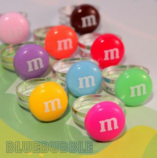FUNKY CANDY RING CUTE KITSCH RETRO SWEET POP KAWAII GIFT COLOUR ROUND 