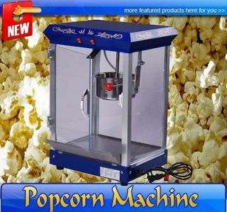 Blue Popcorn Machine Maker Oil Popper Portable 4OZ Stainless Steel 