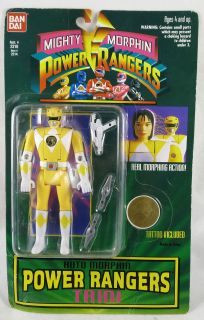Power Rangers Mighty Morphin Trini Yellow Ranger Auto Morphin Figure
