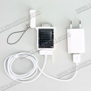 Light Shape Portable Solar Wall Charger With Data Cable for iPhone 4S 