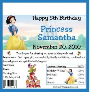 Snow White Candy Wrappers/Birth​day Party Supplies