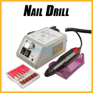 Hi tech Electric Pro Nail Art Drill Machine Manicure Pedicure Pen Tool 