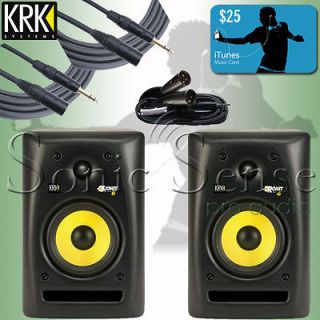 KRK RP6 G2 Rokit Active Powered Monitor Pair Pkg w $25 iTunes  NEW 