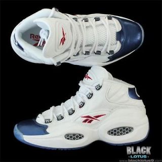 NEW RARE Reebok Question Pearlized Navy Blue Red Allen Iverson 
