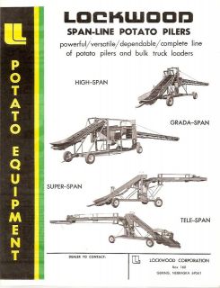 Farm Equipment Brochure   Lockwood   Span Line Potato Pliers (FB673)