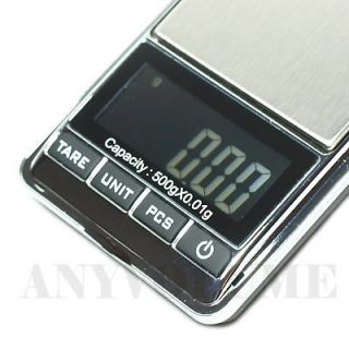 500 x 0.01g Digital Pocket Scale Gold Jewelry Reload Grain Counting