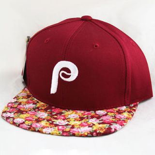 Custom Philadelphia Phillies Snapback Hat Floral Cap Obey NEW