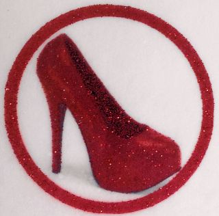 Glittered HIGH HEEL SHOES Choose Size Colour Cake Toppers Edible Wafer 