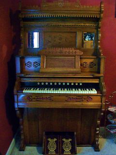 Antique Cottage Organ Company Chicago Pump Organ Beautiful All Wood
