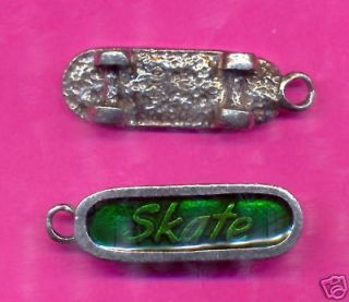 wholesale pewter skeleton skateboarder pendants 6039