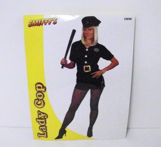 Sexy Lady Cop Police Woman Cheap Economy Costume One Size #23898