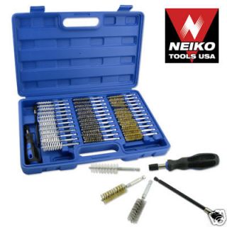   Quality Wire Brush Set Extra Long Reach Pro Abrasives Tool Kit