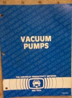 1978   1982 Chevrolet Pro Tech Car Manual Vacuum Pump a