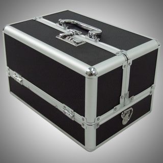 Pro Aluminum Makeup Case Box Cosmetic Train Storage Trays Lock Jewelry 