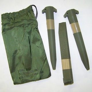   Long Military Tent Stakes & Bag   Quality Heavy Duty Aluminum *NEW