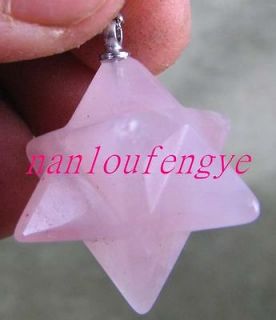 carved pendant quartz rose