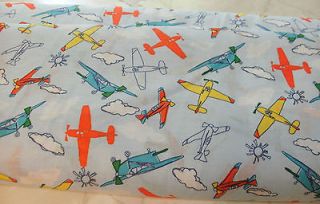 Yd. Children Airplanes Allover on Blue Quilt Fabric Airplanes