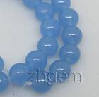   blue jade round quartz bead loose beads gem stone 15 long strand