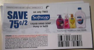   75 ON Any TWO SOFTSOAP LIQUID PUMP OR REFILL Coupons, EXP3/31/13