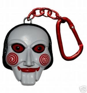 SAW Talking Billy the Jigsaw Puppet Clip It Keychain Halloween Gift