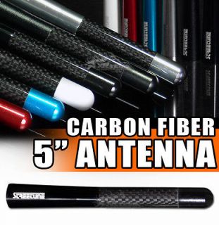   Black Aluminum/Carbon Fiber Screw On Type Short Radio Antenna Nissan