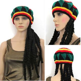 Bob Marley Jamaican Halloween Costume Rasta Hat Tam Wig Dread Locks 