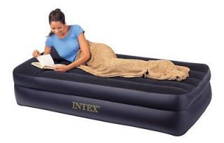   Twin Pillow Rest Raised Air Bed Inflatable Airbed Mattress with Pump