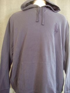 2XLT Ralph Lauren Blue Mesh Hoodie BIG and TALL men Large Pony polo 